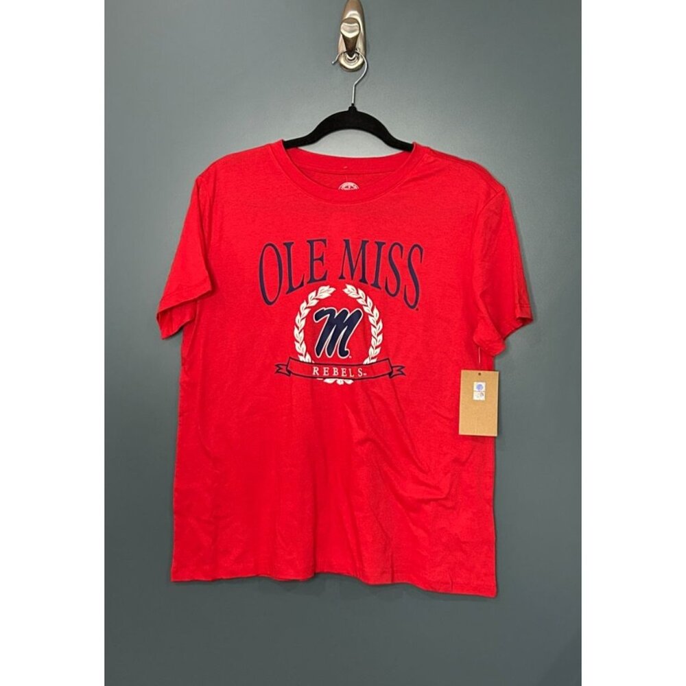 NWT Ole Miss Rebels Red Short Sleeve T-Shirt By Rivalry Threads, Size Large